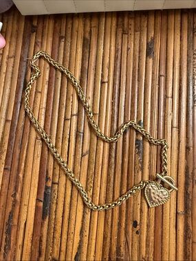 Boden Gold Heart Toggle Chain Necklace